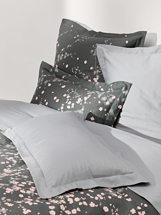 Sakura Cotton Sateen Duvet Cover with Floral Print