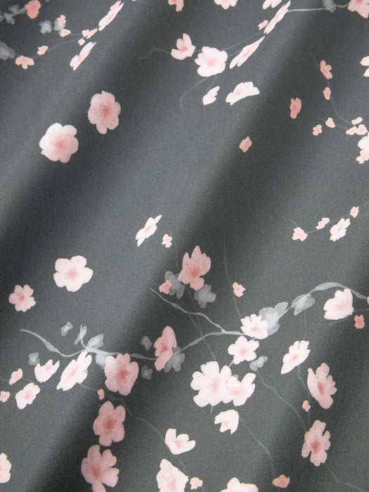 Sakura Cotton Sateen Duvet Cover with Floral Print