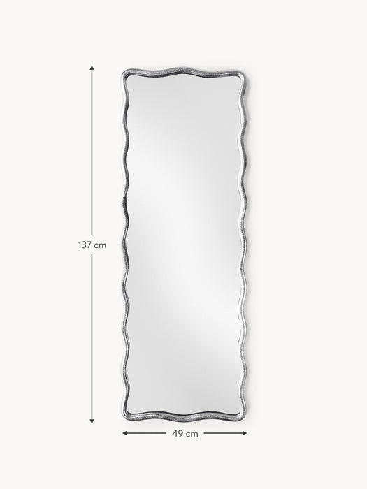 Full Length Mirror Reggie with Wavy Metal Frame