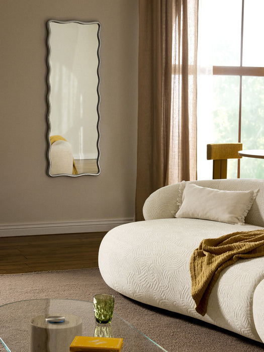Full Length Mirror Reggie with Wavy Metal Frame
