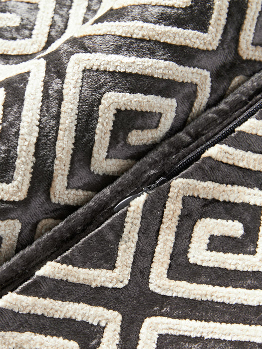 Solenne Velvet Cushion Cover with Chenille Embroidery