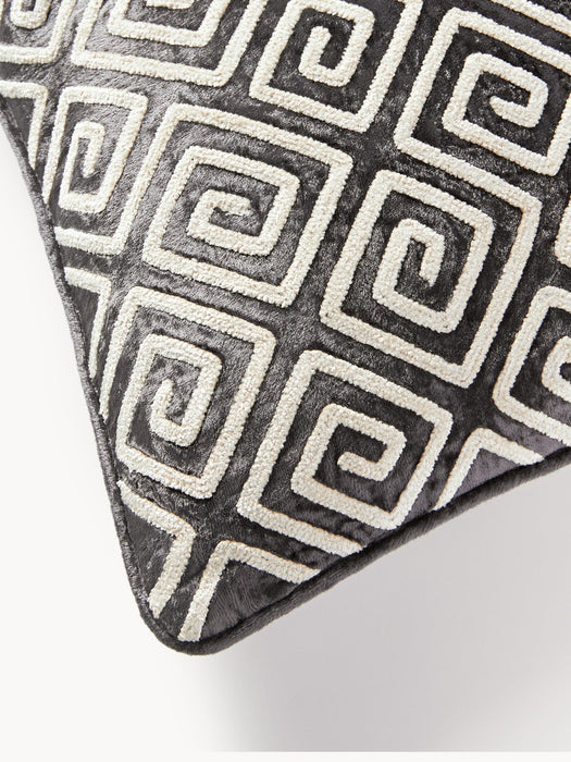 Solenne Velvet Cushion Cover with Chenille Embroidery