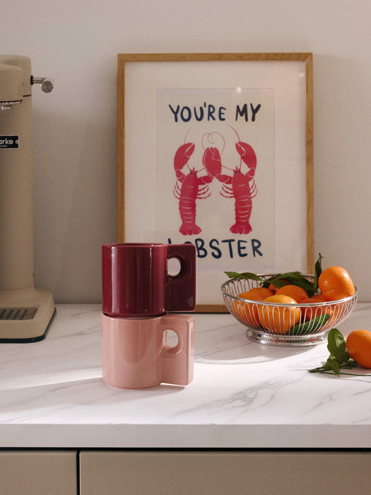 Porcelain Mugs Keira Set of 2