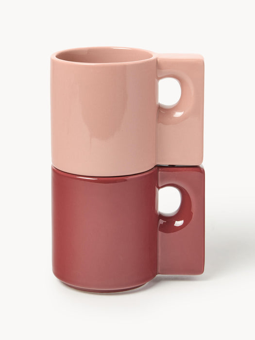 Porcelain Mugs Keira Set of 2