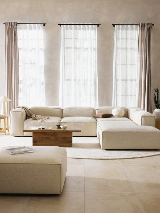 Lennon Linen Blend Modular Corner Sofa (4-seater)