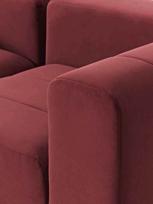 Modular Velvet Sofa Lena 4-seater with Ottoman leftright