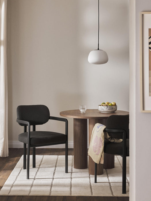 Upholstered Boucl Dining Chair Adrien with Armrests