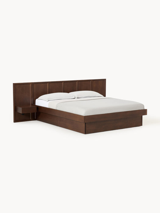 Wooden Bed Nanto with Drawers Tables and Headboard