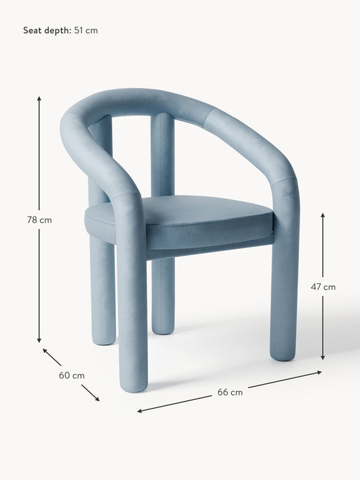 Velvet Arm Chair Calan