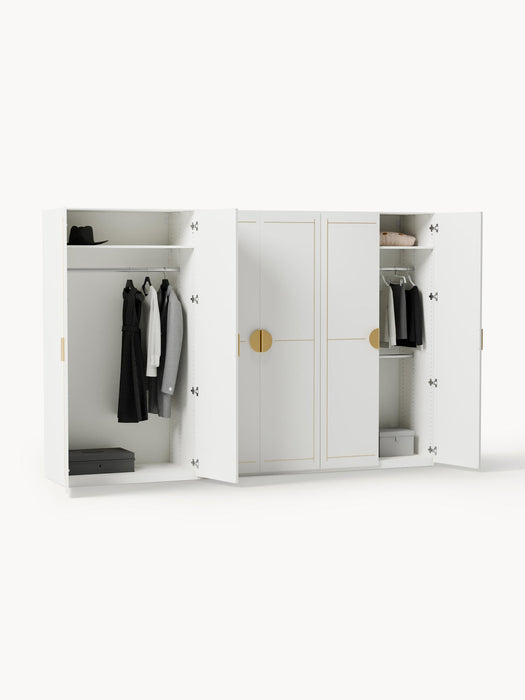Denise Modular Hinged Door Wardrobe, 300 cm Wide, in various sizes