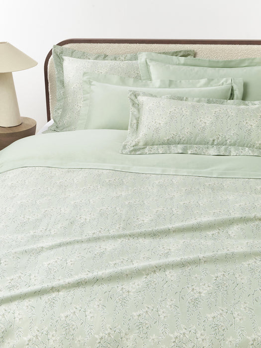 Cotton Sateen Duvet Cover Leticia with Floral Print