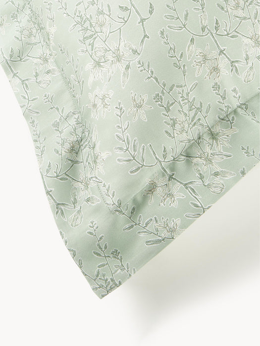 Cotton Sateen Duvet Cover Leticia with Floral Print