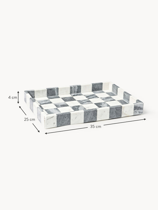 Crosby Studios Decorative Marble Tray Carreaux