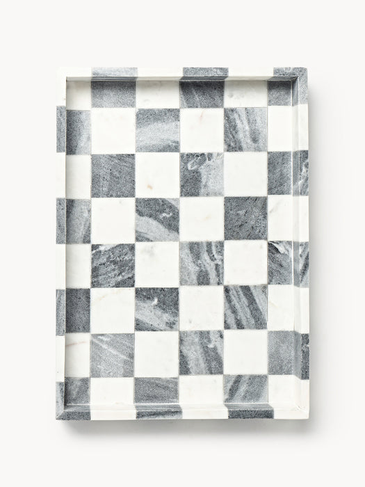 Crosby Studios Decorative Marble Tray Carreaux