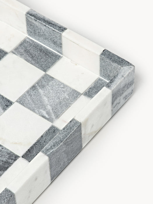 Crosby Studios Decorative Marble Tray Carreaux