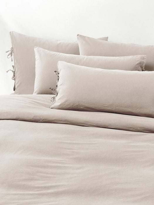Washed Cotton Percale Duvet Cover Leonie