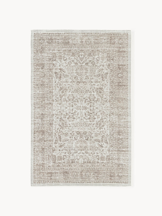 Hand-Woven Indoor & Outdoor Rug Tiara with Vintage Pattern