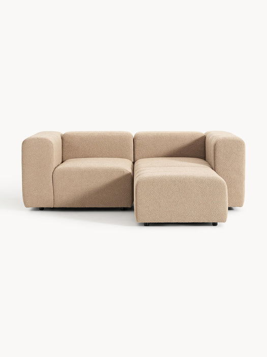 Boucl Modular Sofa Lena 2-seater with Ottoman leftright