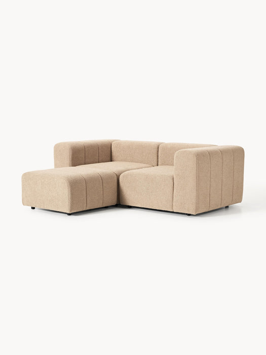 Boucl Modular Sofa Lena 2-seater with Ottoman leftright
