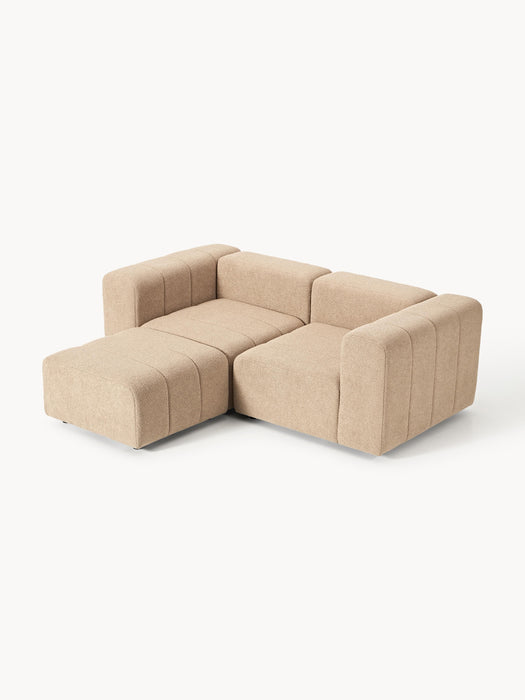 Boucl Modular Sofa Lena 2-seater with Ottoman leftright