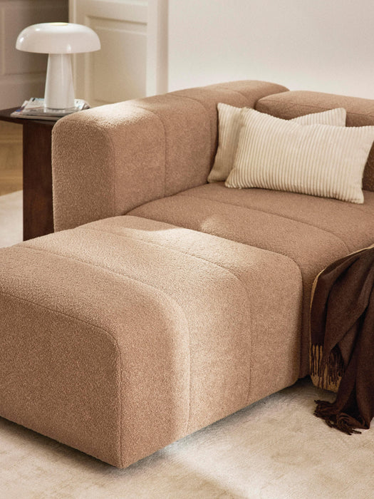Boucl Modular Sofa Lena 2-seater with Ottoman leftright