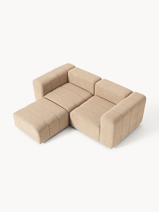 Boucl Modular Sofa Lena 2-seater with Ottoman leftright