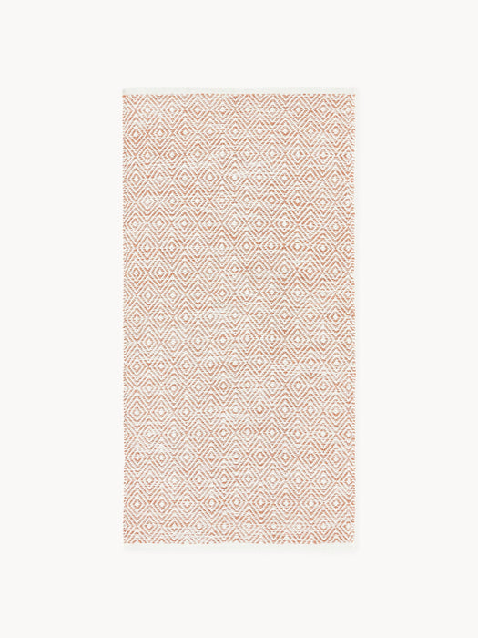 Hand-Woven Indoor & Outdoor Rug Rika with Diamond Pattern