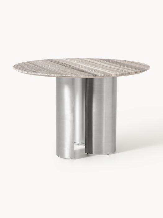 Round Dining Table Noam with Marble Table Top 120 cm