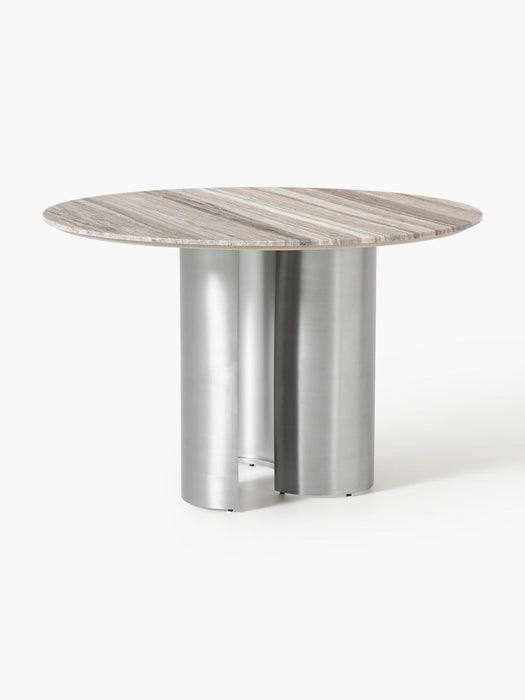 Noam Round Dining Table with Marble Table Top, Ø 120 cm
