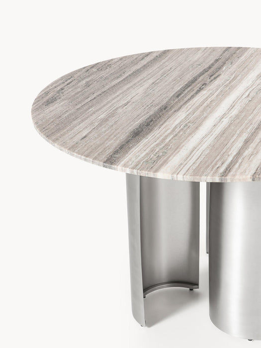 Noam Round Dining Table with Marble Table Top, Ø 120 cm