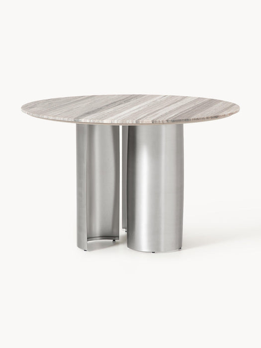 Noam Round Dining Table with Marble Table Top, Ø 120 cm