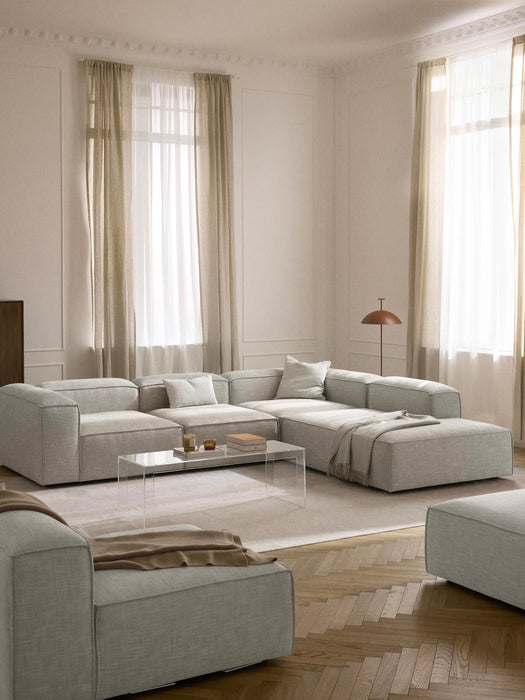 Lennon Linen Blend Modular Corner Sofa (4-seater)