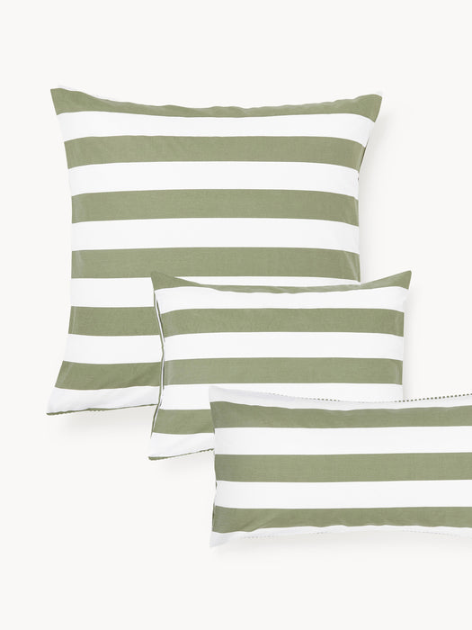 Striped Cotton Reversible Pillowcase Lorena