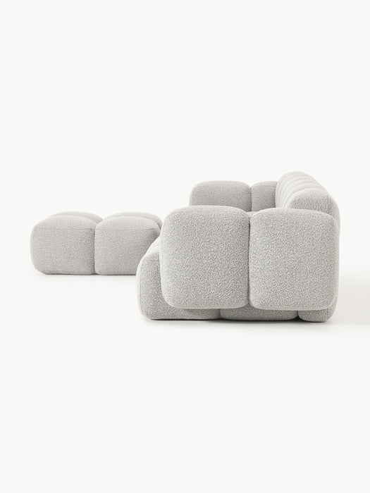 Boucl Modular Sofa Tayla 4-seater with Ottoman leftright