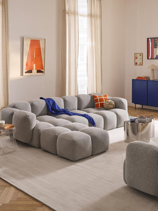 Boucl Modular Sofa Tayla 4-seater with Ottoman leftright
