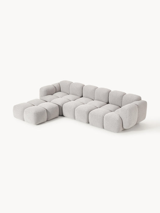 Boucl Modular Sofa Tayla 4-seater with Ottoman leftright