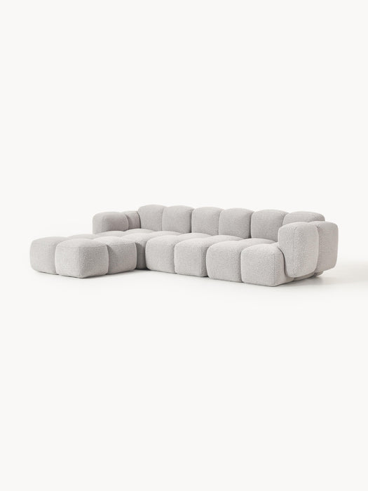 Boucl Modular Sofa Tayla 4-seater with Ottoman leftright