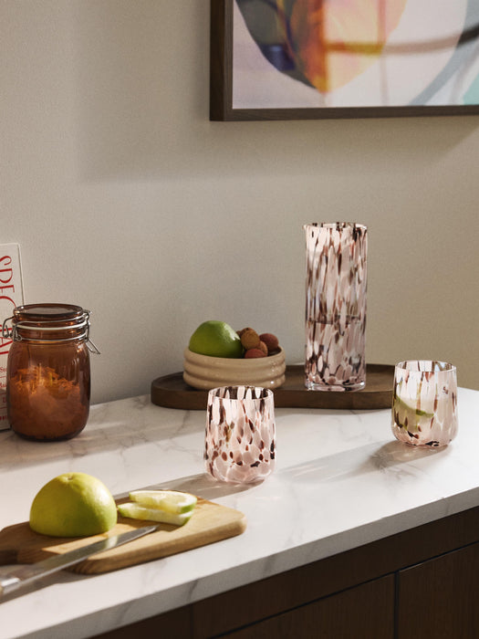 Handmade Speckled Glass Tumblers Oakley Set of 4