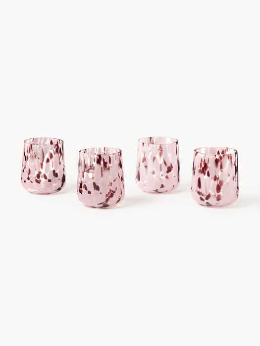Handmade Speckled Glass Tumblers Oakley Set of 4