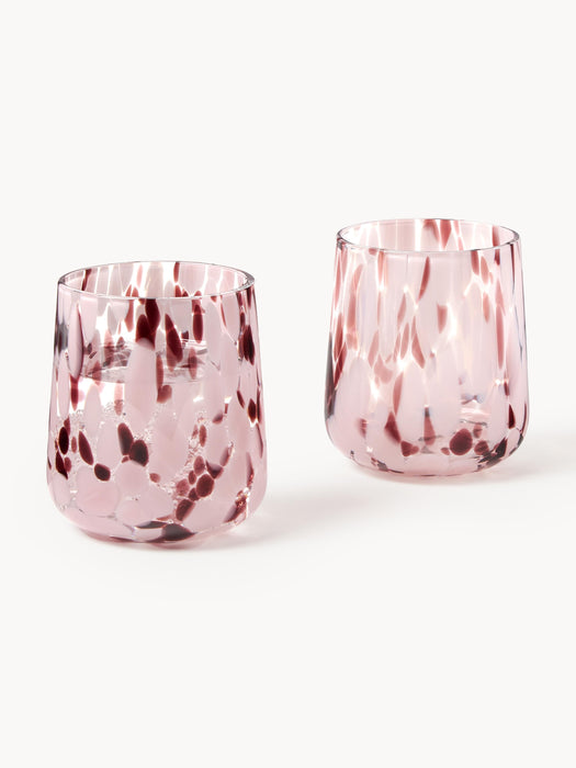 Handmade Speckled Glass Tumblers Oakley Set of 4