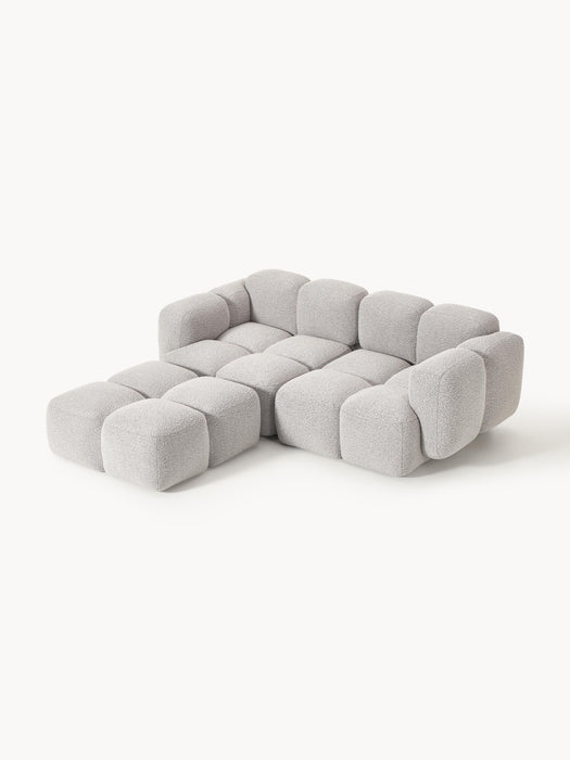 Boucl Modular Sofa Tayla 2-seater with Ottoman leftright