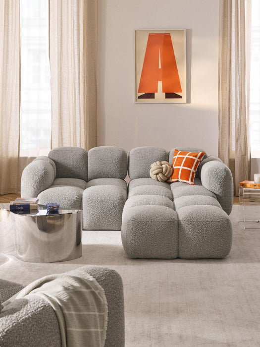 Boucl Modular Sofa Tayla 2-seater with Ottoman leftright