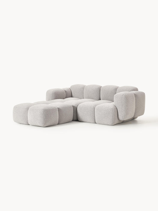 Boucl Modular Sofa Tayla 2-seater with Ottoman leftright