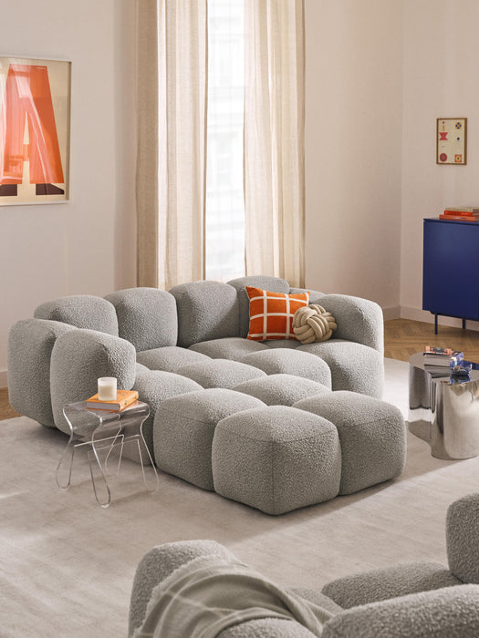 Boucl Modular Sofa Tayla 2-seater with Ottoman leftright