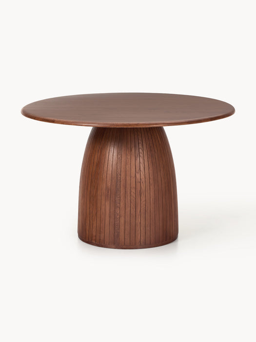 Nelly Round Dining Table with Groove Structure, in various sizes