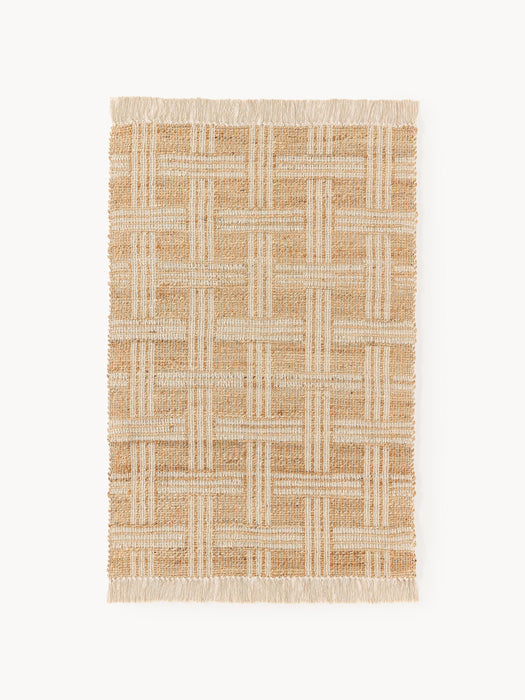 Hand-Woven Jute Rug Almir with Fringes