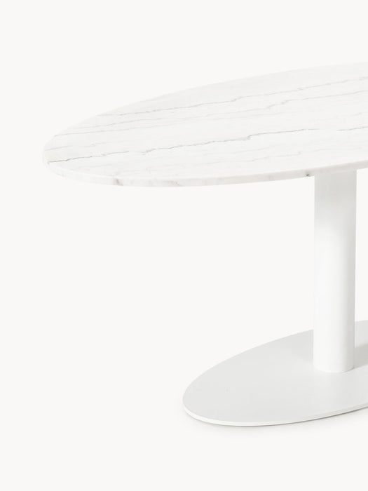 Miley Oval Marble Dining Table, 180 x 90 cm