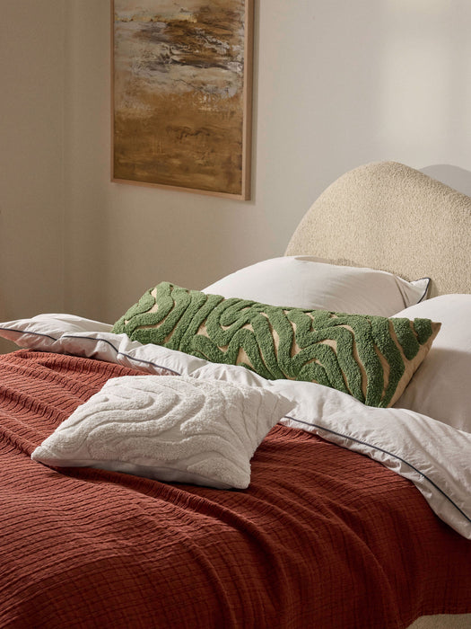 Mareva Cushion Cover with Tufted Wavy Pattern