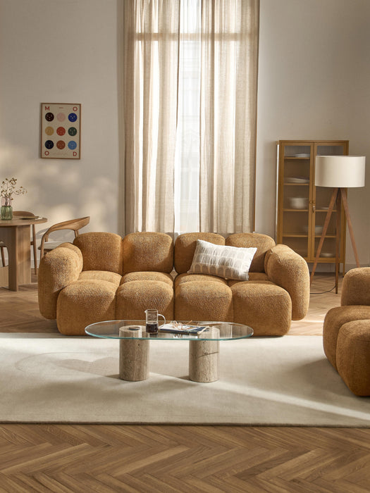 Modular Teddy-Boucl Sofa Tayla 2-seater