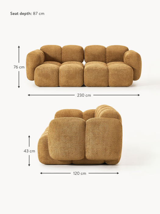 Modular Teddy-Boucl Sofa Tayla 2-seater
